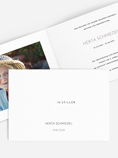 Trauerkarte Gemeinsame Zeit