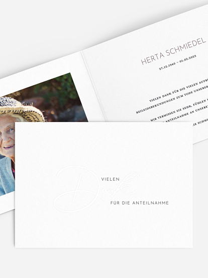 Trauerdanksagung Gemeinsame Zeit