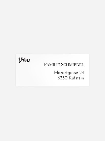 Absenderaufkleber Trauer Herzberührung