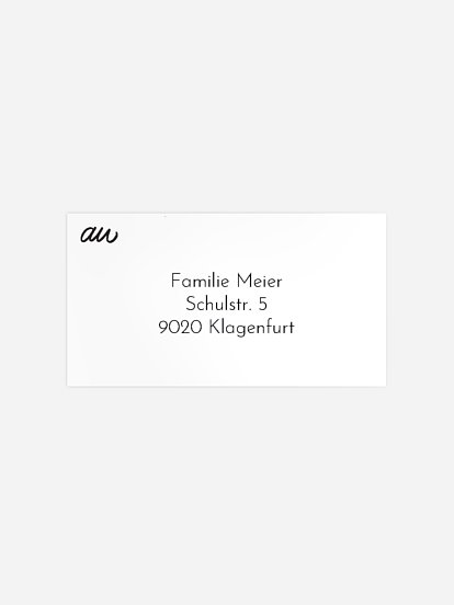 Empfängeraufkleber Trauer Herzberührung