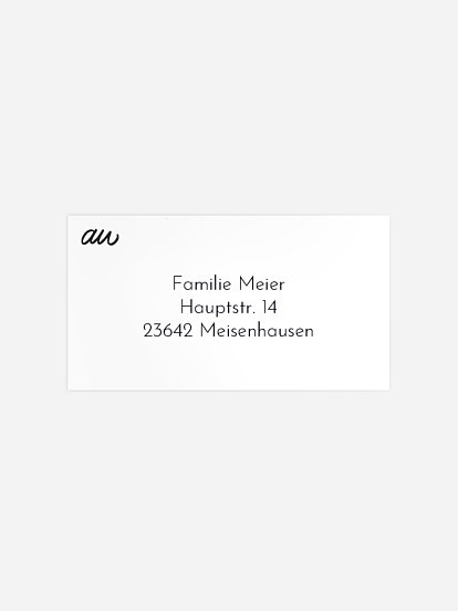 Empfängeraufkleber Trauer Herzberührung