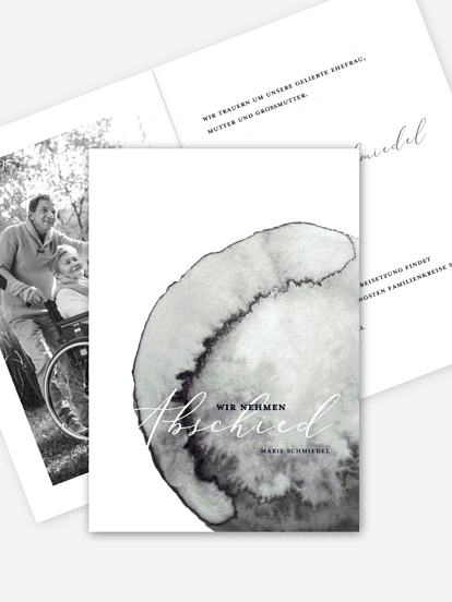 Trauerkarte Spuren der Liebe