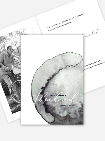 Trauerkarte Spuren der Liebe