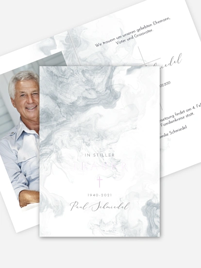 Trauerkarte Zarter Hauch