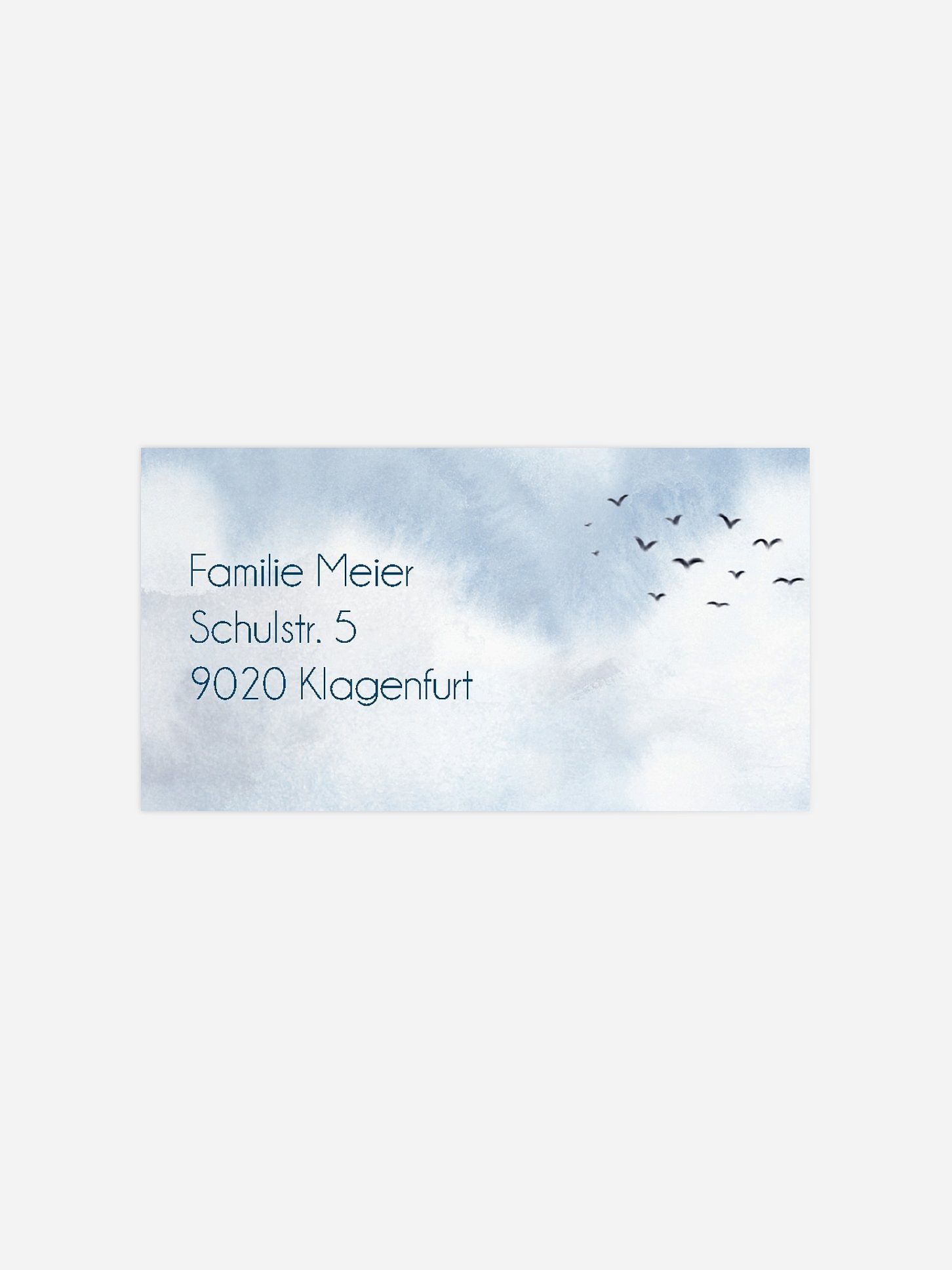 Empfängeraufkleber Trauer Aquarell Spiel