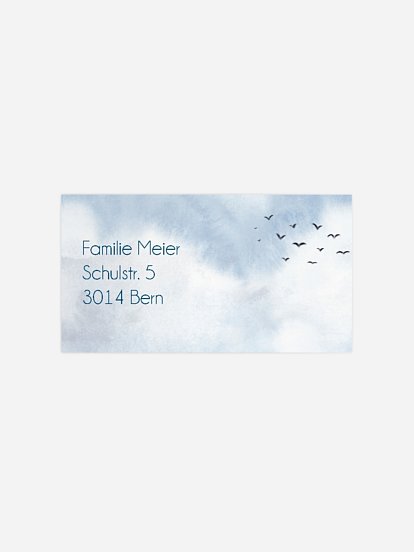 Empfängeraufkleber Trauer Aquarell Spiel