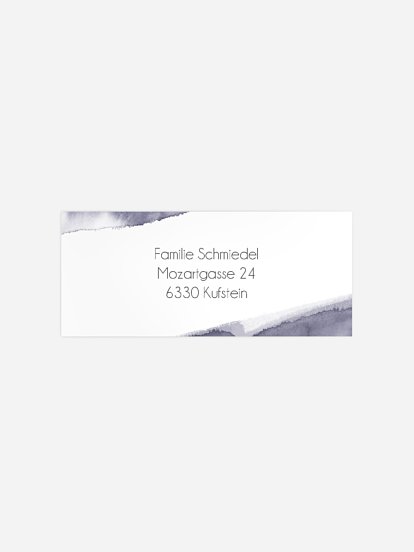 Absenderaufkleber Trauer Aquarell Gruß