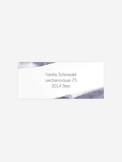 Absenderaufkleber Trauer Aquarell Gruß