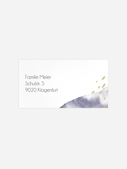 Empfängeraufkleber Trauer Aquarell Gruß