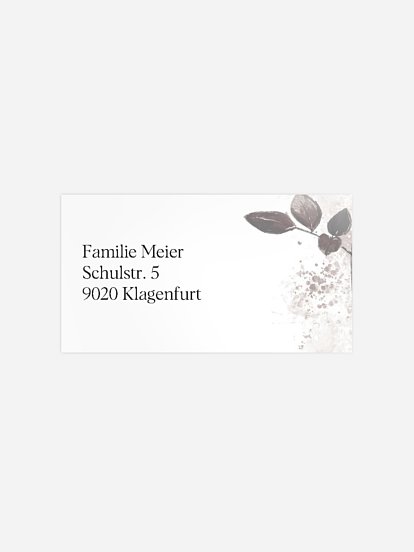 Empfängeraufkleber Trauer Sanfter Trost