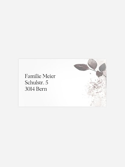 Empfängeraufkleber Trauer Sanfter Trost