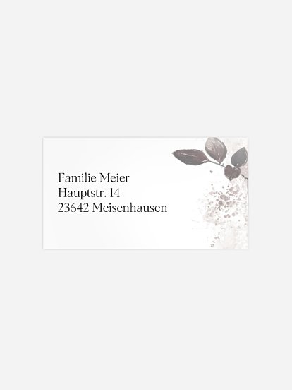 Empfängeraufkleber Trauer Sanfter Trost