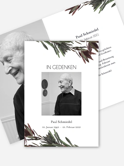 Trauerkarte Endlose Liebe