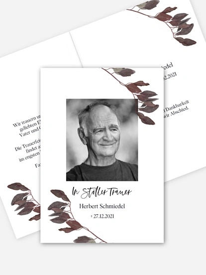 Trauerkarte Zweige der Stille