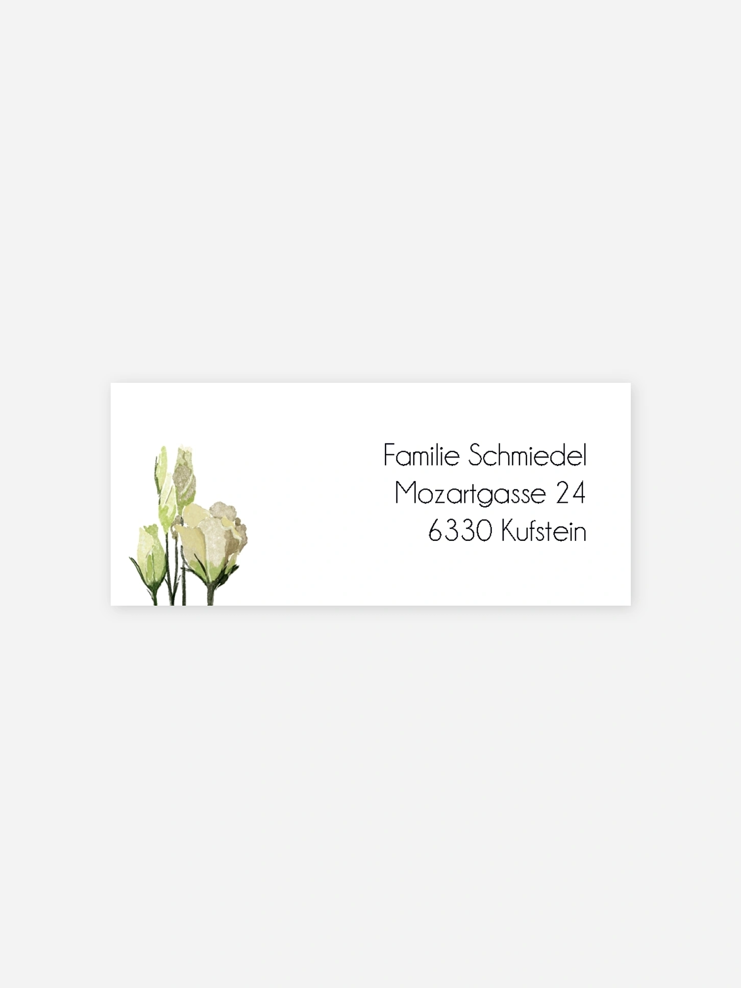 Absenderaufkleber Trauer Weiße Rosen
