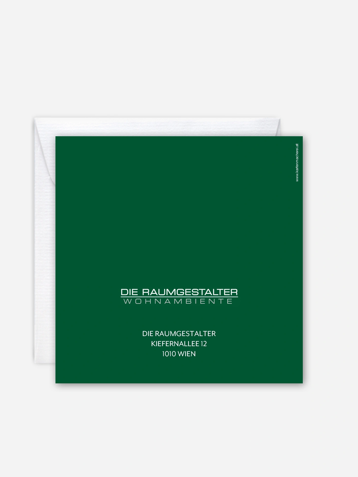 Geschäftliche Weihnachtskarte Tannenstempel Mitarbeiter