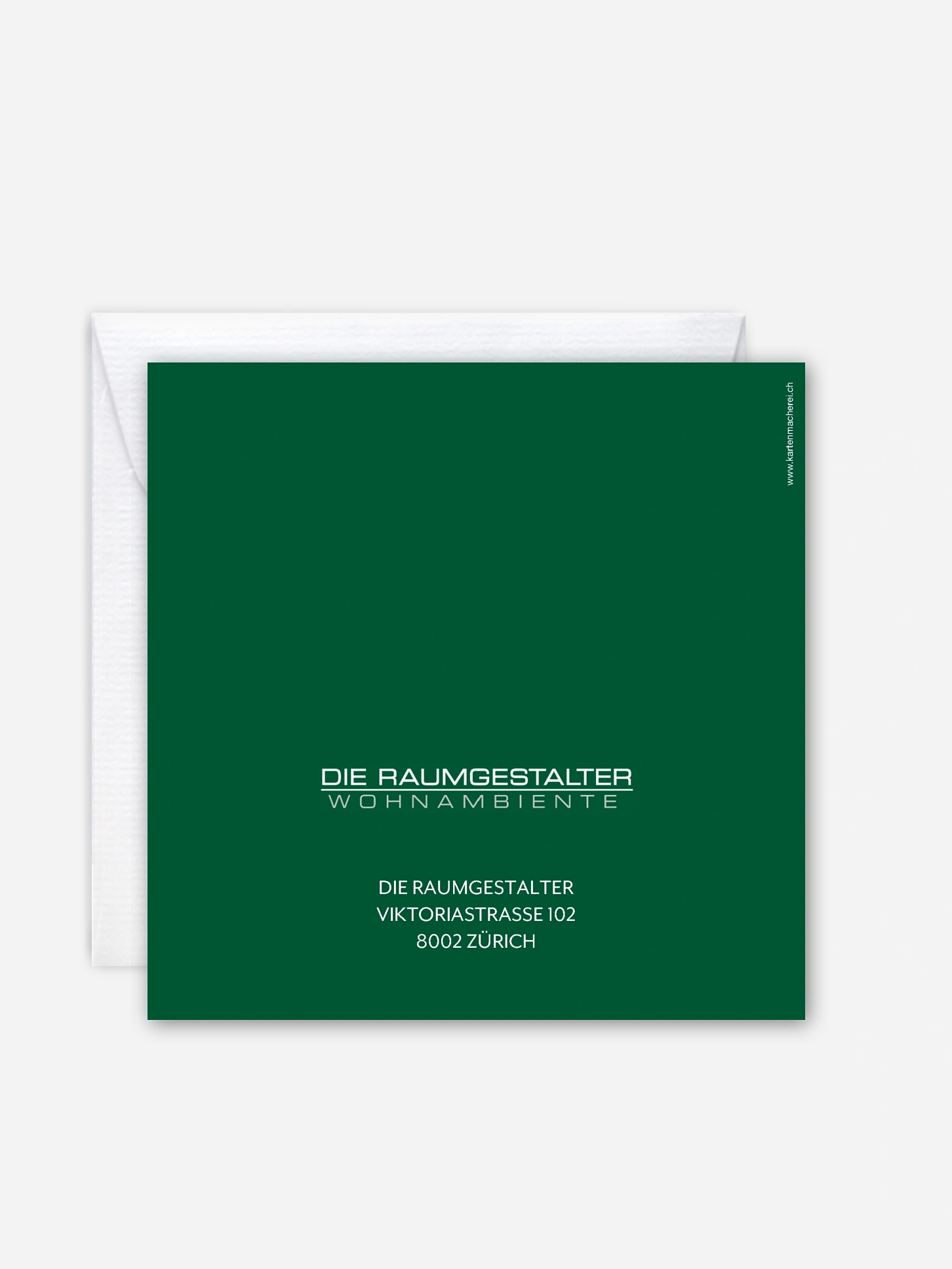 Geschäftliche Weihnachtskarte Tannenstempel Mitarbeiter