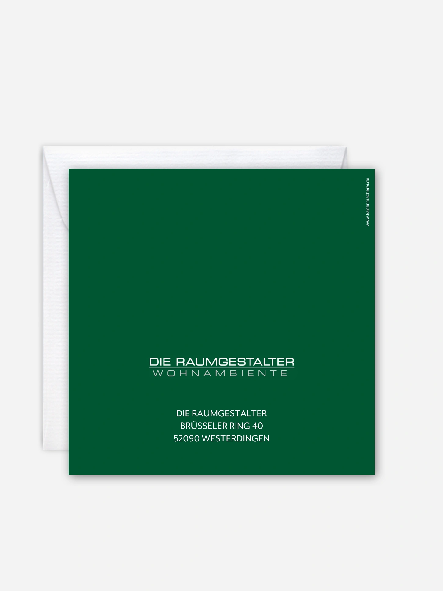 Geschäftliche Weihnachtskarte Tannenstempel Mitarbeiter