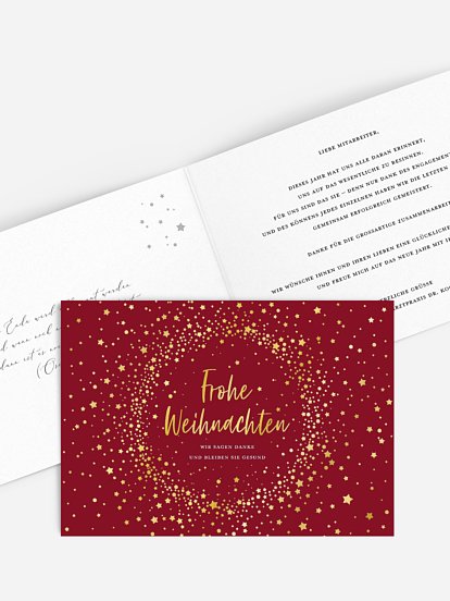 Geschäftliche Weihnachtskarte Weihnachtsnacht Mitarbeiter