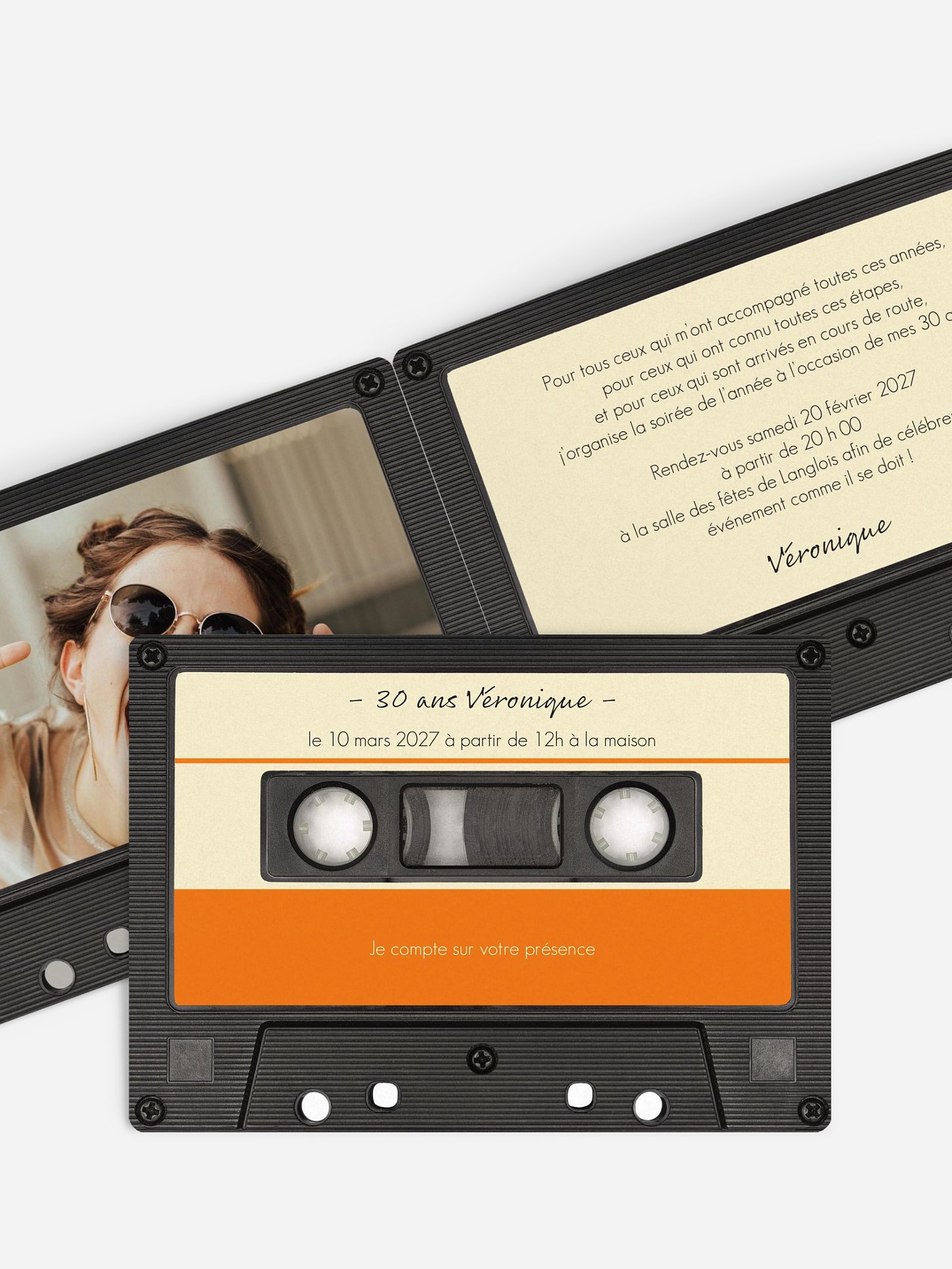 invitation anniversaire 30 Cassette audio