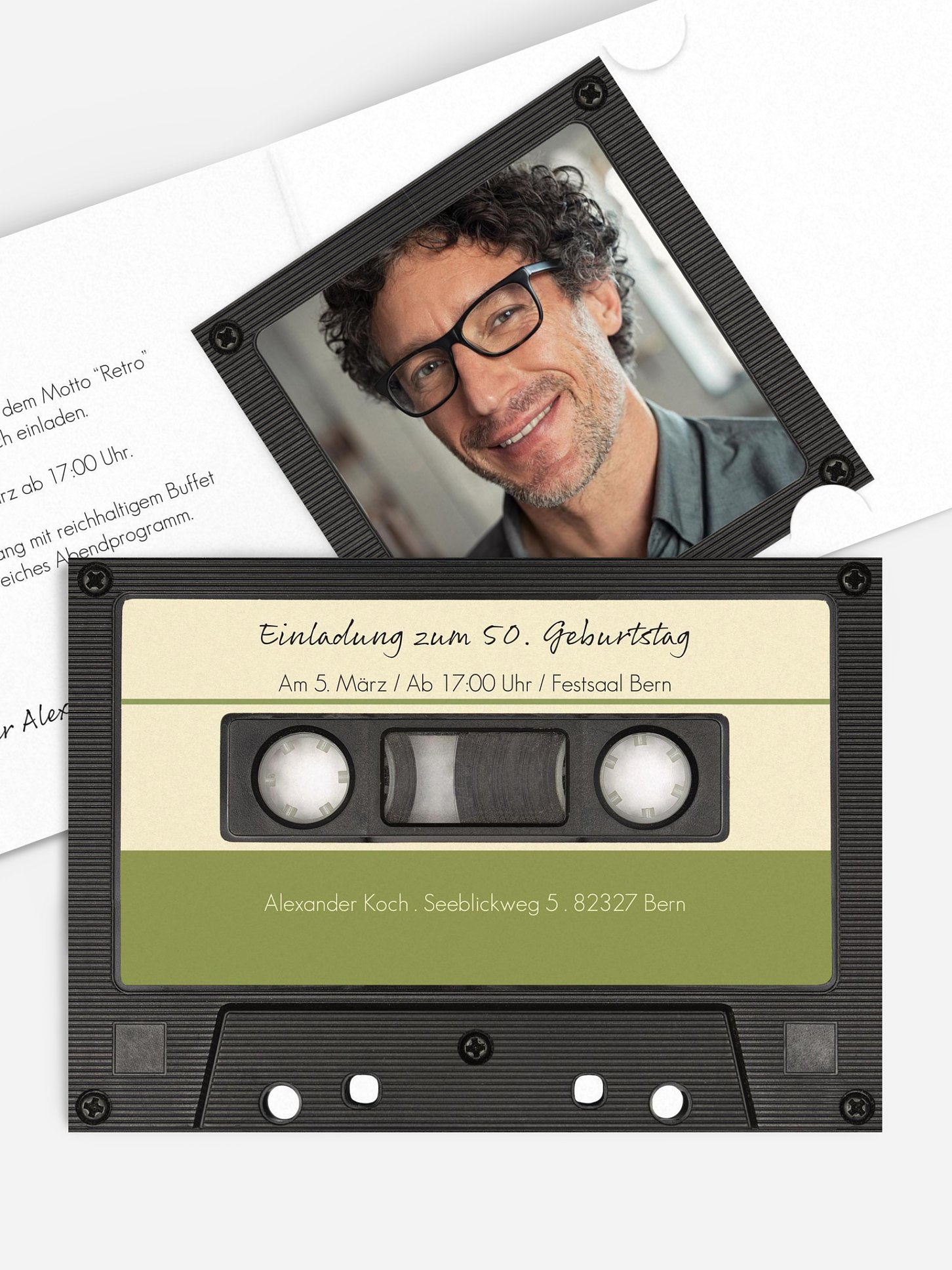 Einladung 50. Geburtstag Tonband