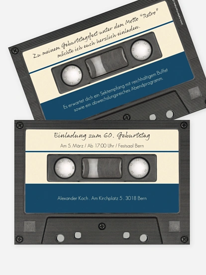 Einladung 60. Geburtstag Tonband