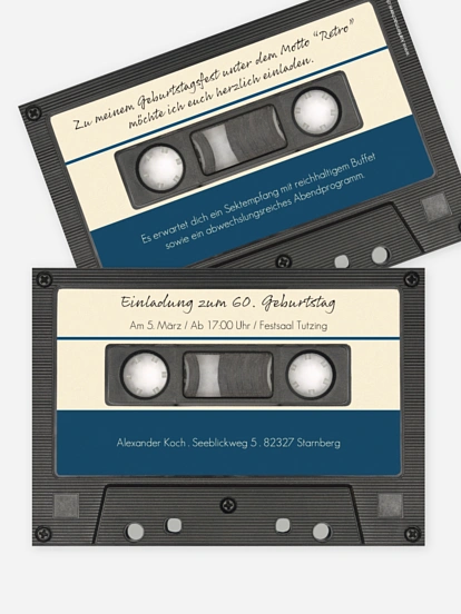 Einladung 60. Geburtstag Tonband