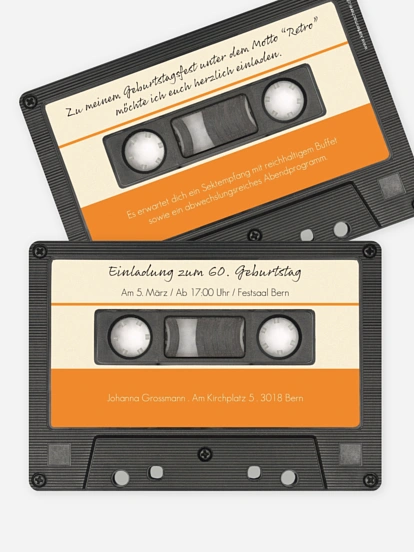 Einladung 60. Geburtstag Tonband