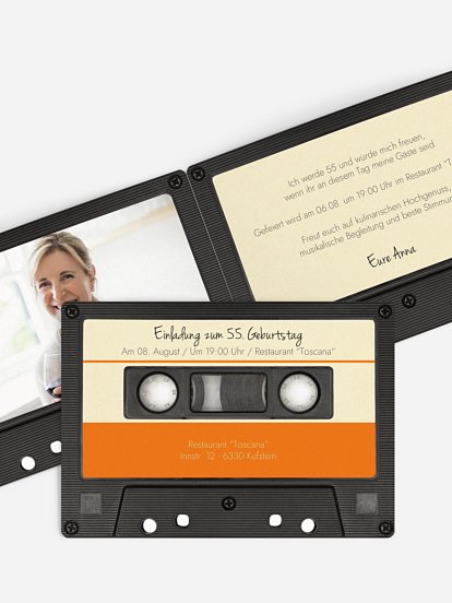 Geburtstagseinladung Tonband