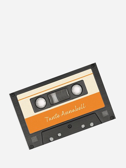 Tischkarte Geburtstag Tonband