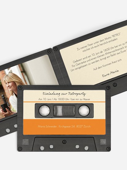 Partyeinladung Tonband