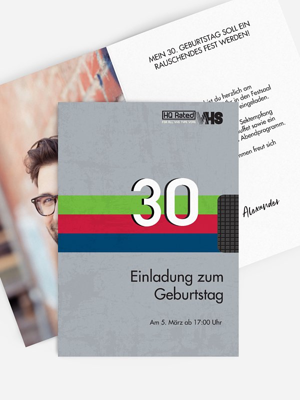 Karten Schreibwaren Einladungen Als Videokassette Vhs Kassette Vintage Geburtstag Einladungskarten Mobel Wohnen