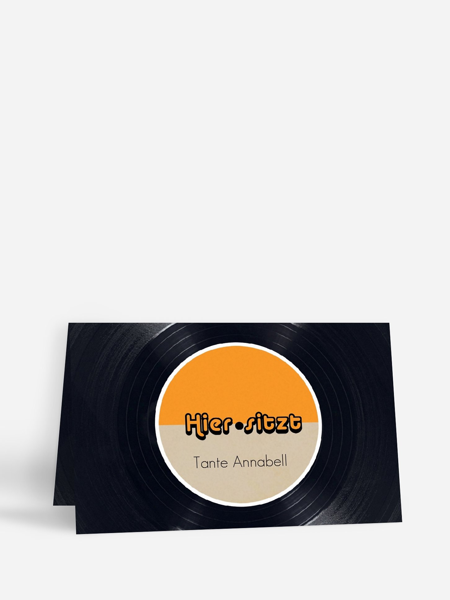 Tischkarte Geburtstag Vinylplatte