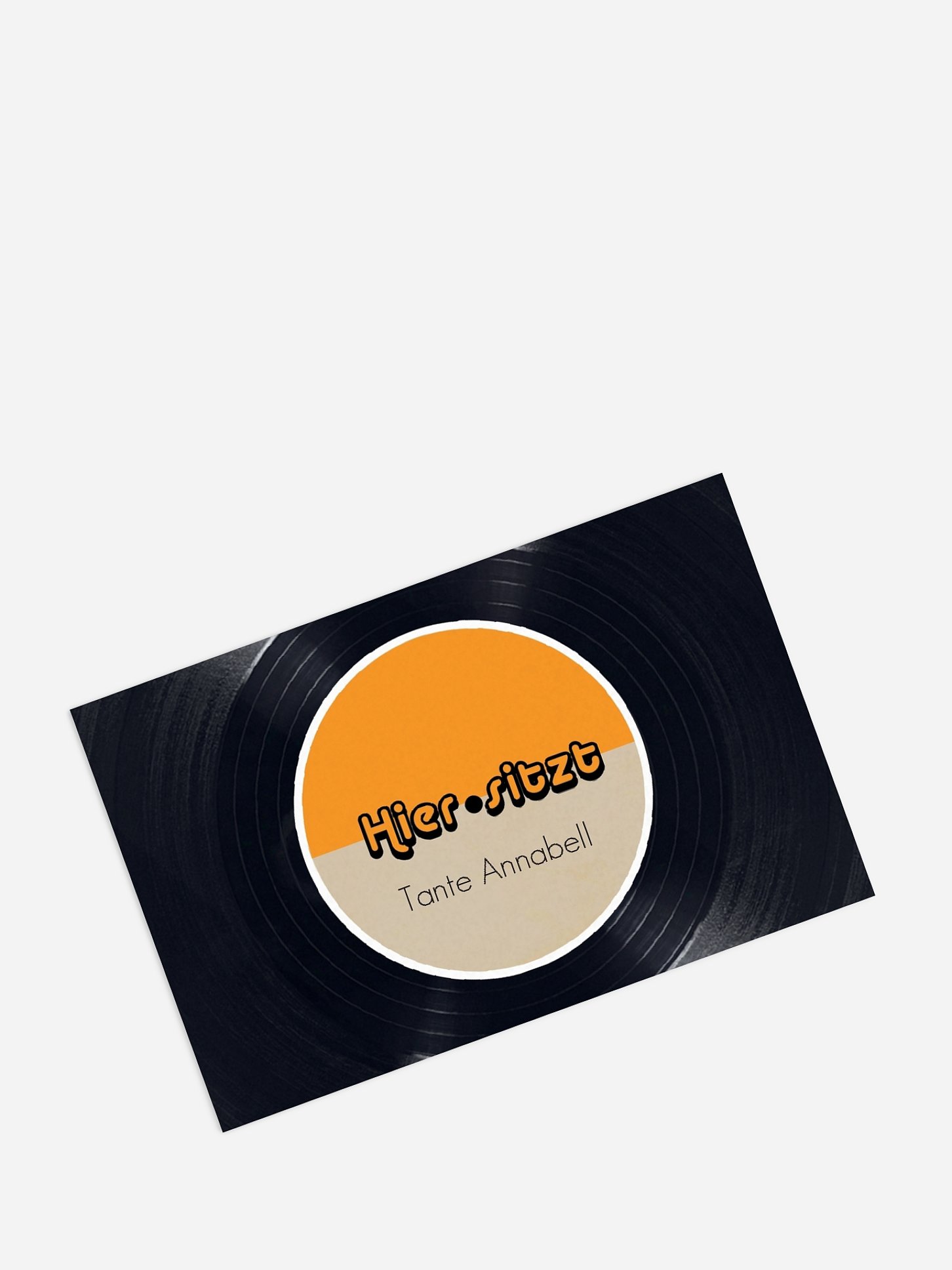 Tischkarte Geburtstag Vinylplatte