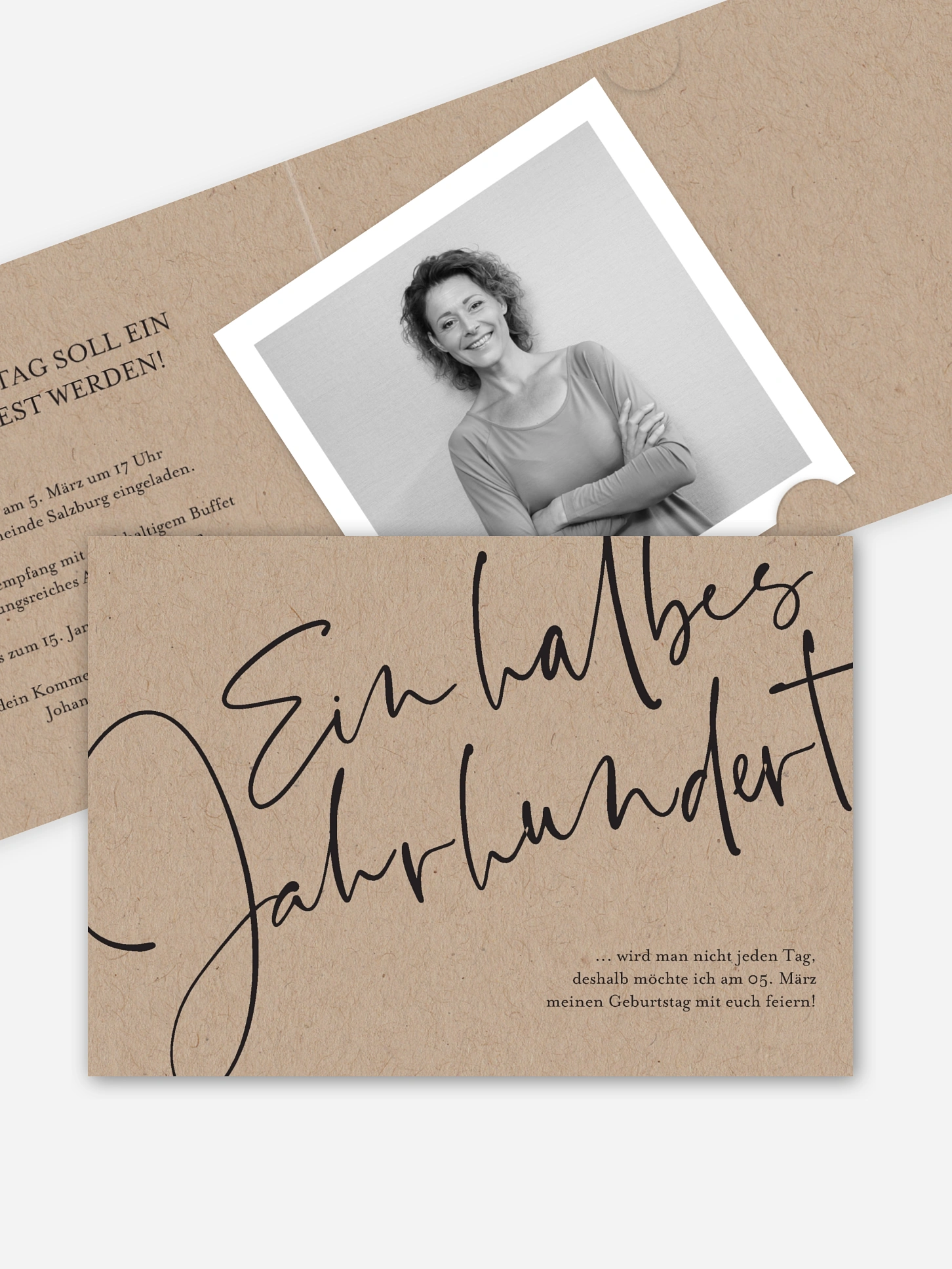 Einladung 50. Geburtstag Halbes Jahrhundert