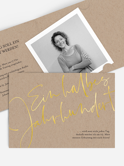 Einladung 50. Geburtstag Halbes Jahrhundert