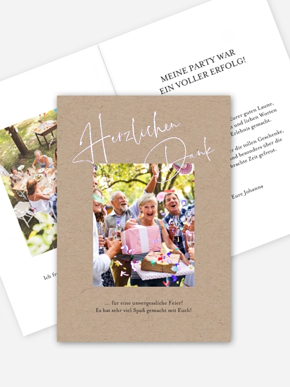 Dankeskarte Geburtstag Halbes Jahrhundert