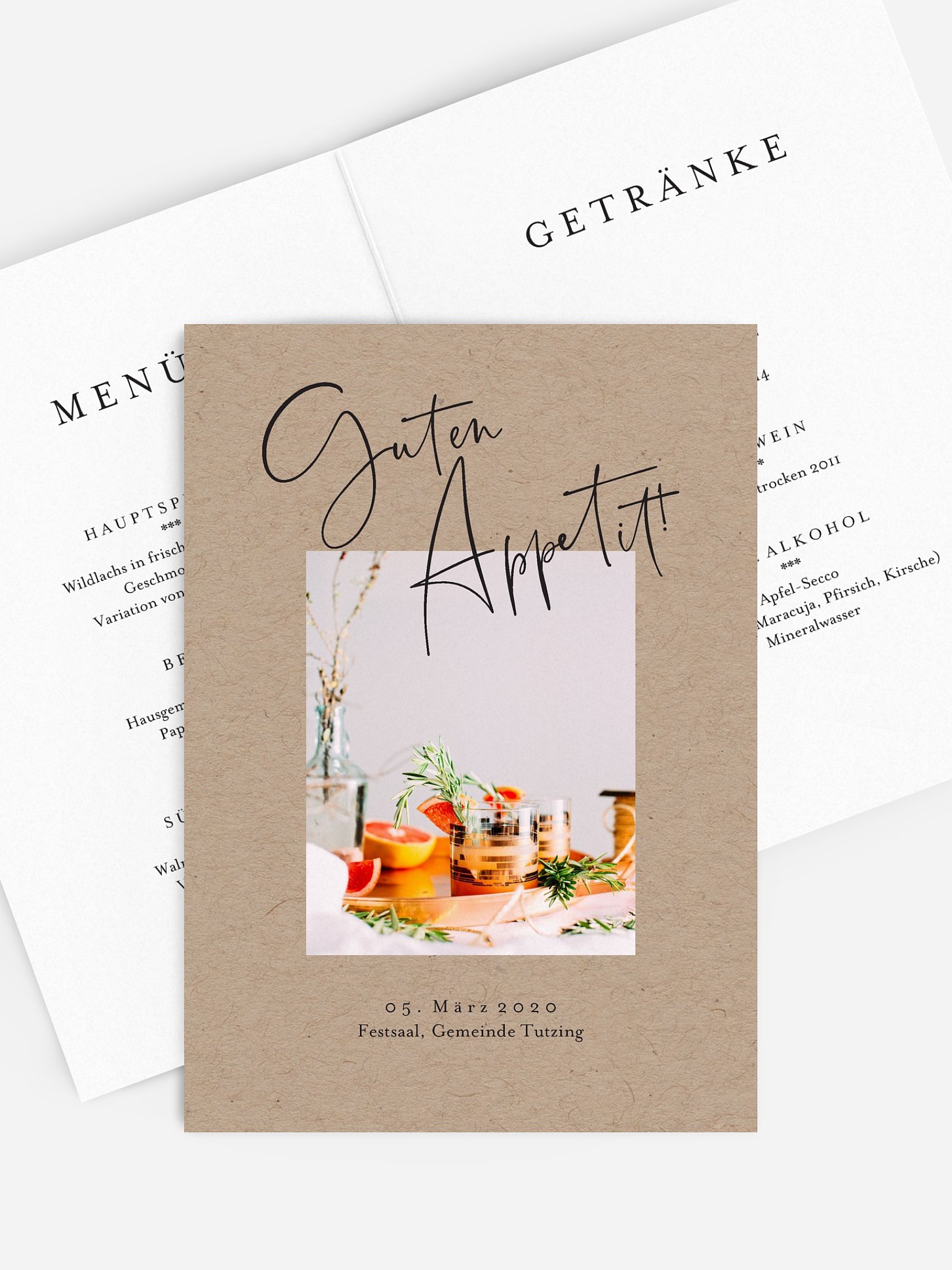 Menükarte Geburtstag Halbes Jahrhundert