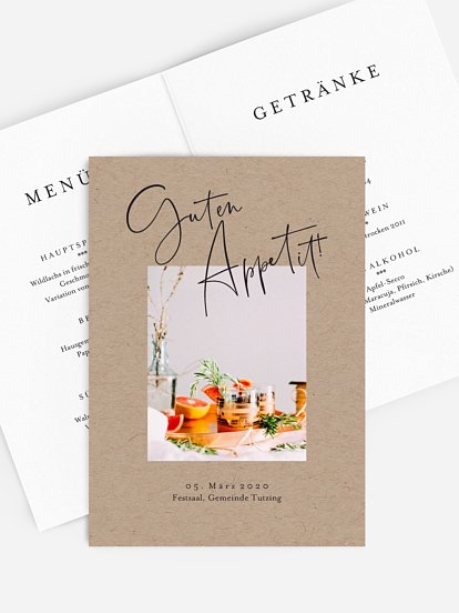 Menükarte Geburtstag Halbes Jahrhundert