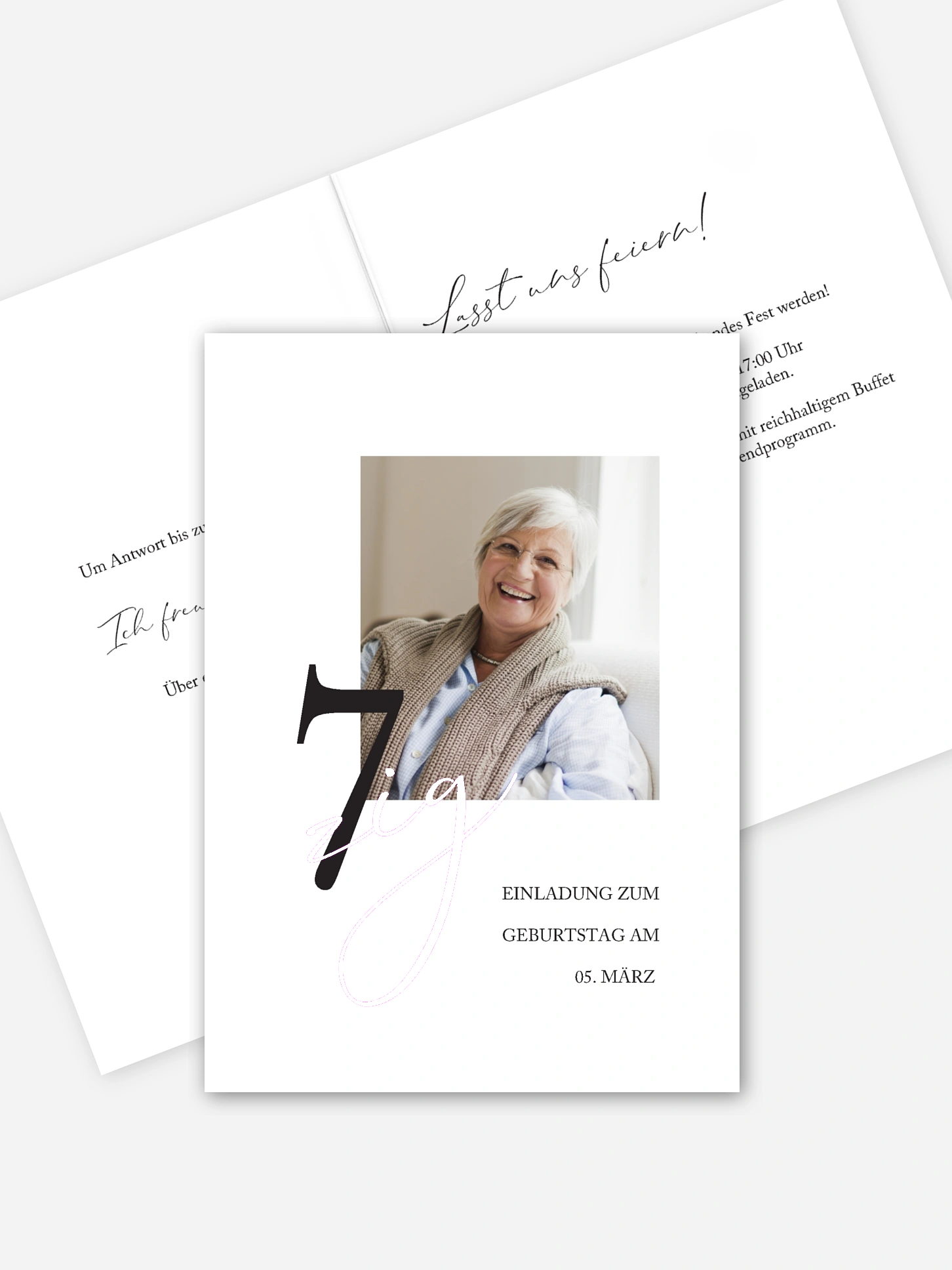 Einladung 70. Geburtstag Neues Jahrzehnt