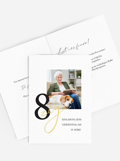 Einladung 80. Geburtstag Neues Jahrzehnt