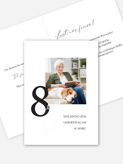 Einladung 80. Geburtstag Neues Jahrzehnt