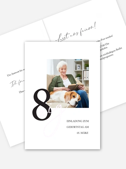 Einladung 80. Geburtstag Neues Jahrzehnt