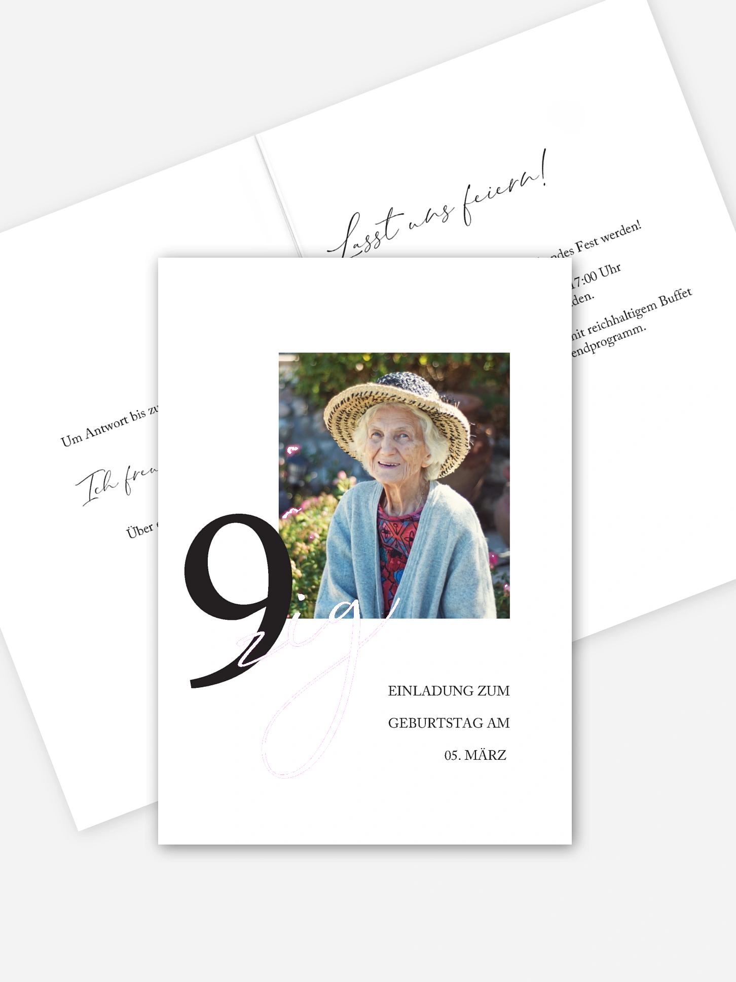 Einladung 90. Geburtstag Neues Jahrzehnt