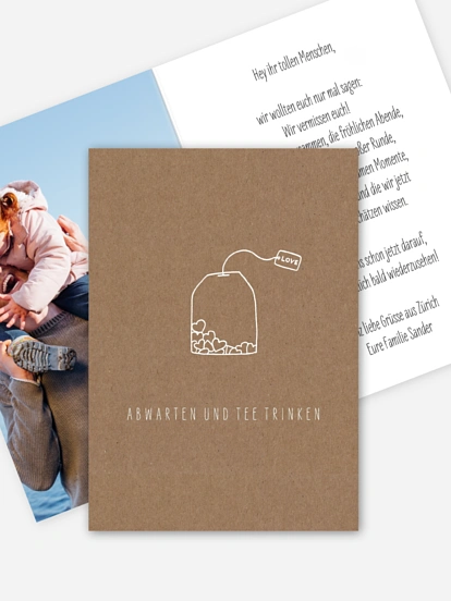 Grußkarte Teepause