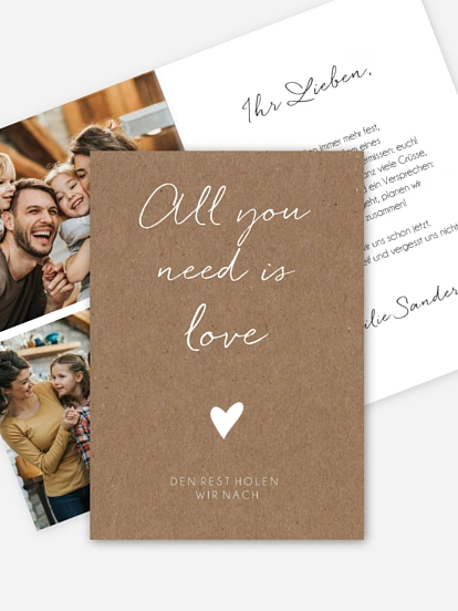 Grußkarte All You Need