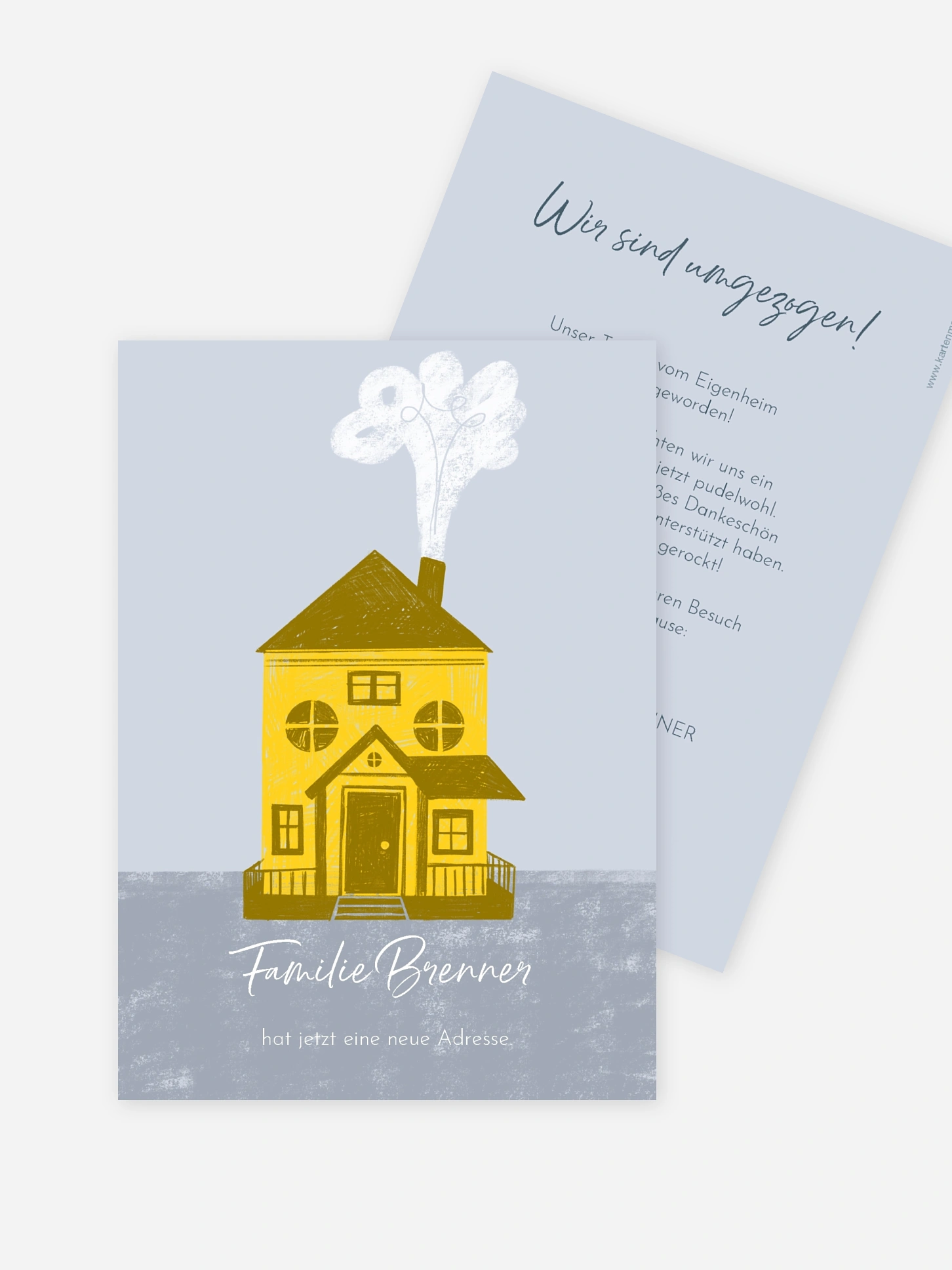 Umzugskarte Unser neues Haus