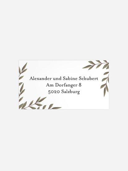 Empfängeraufkleber Umzug Sweet Home