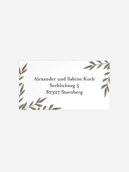 Empfängeraufkleber Umzug Sweet Home