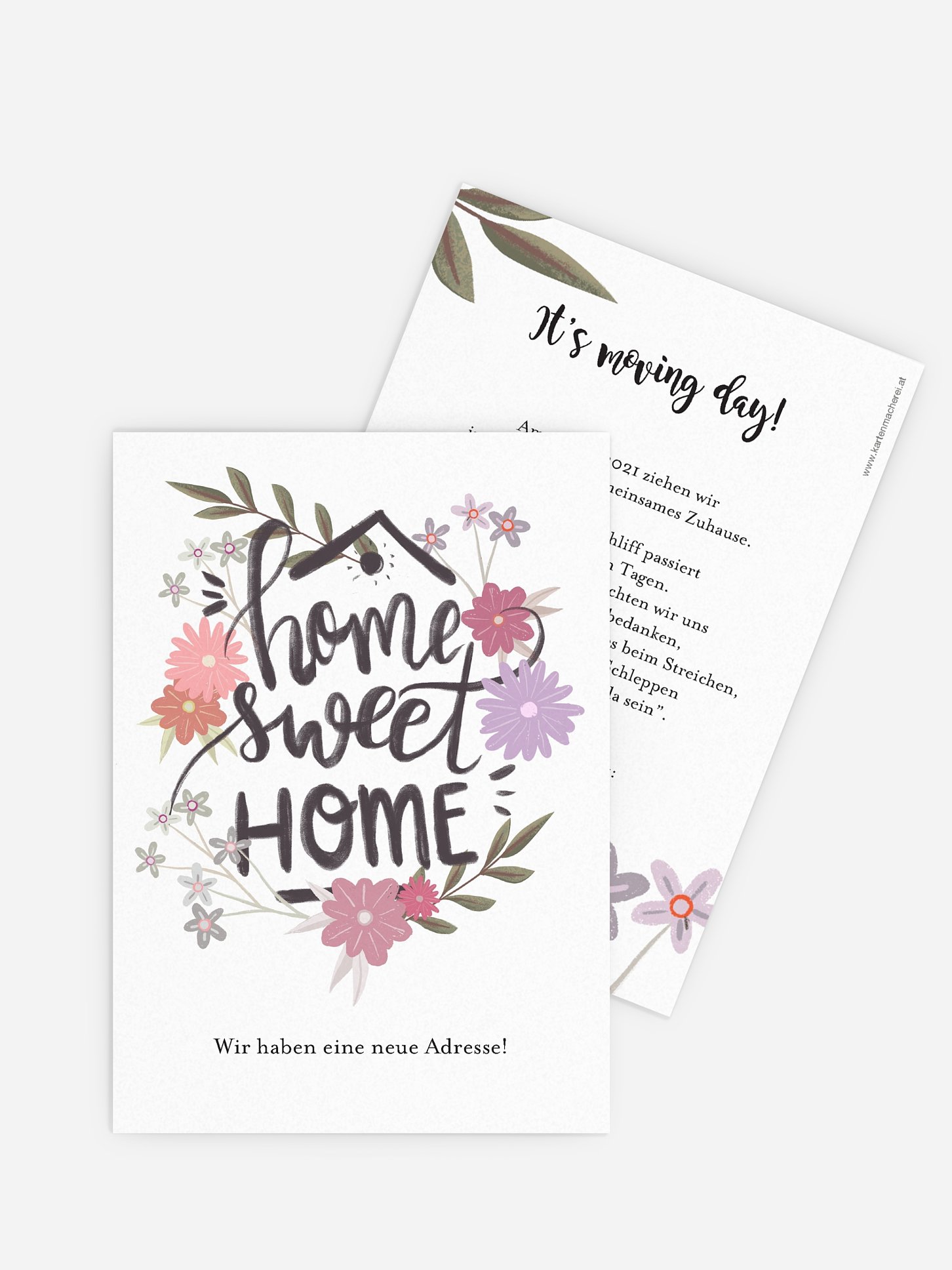 Umzugskarte Sweet Home